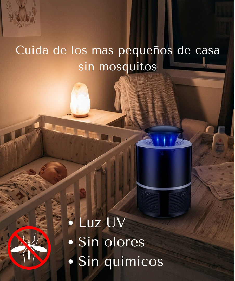 Lámpara antimosquitos por succión