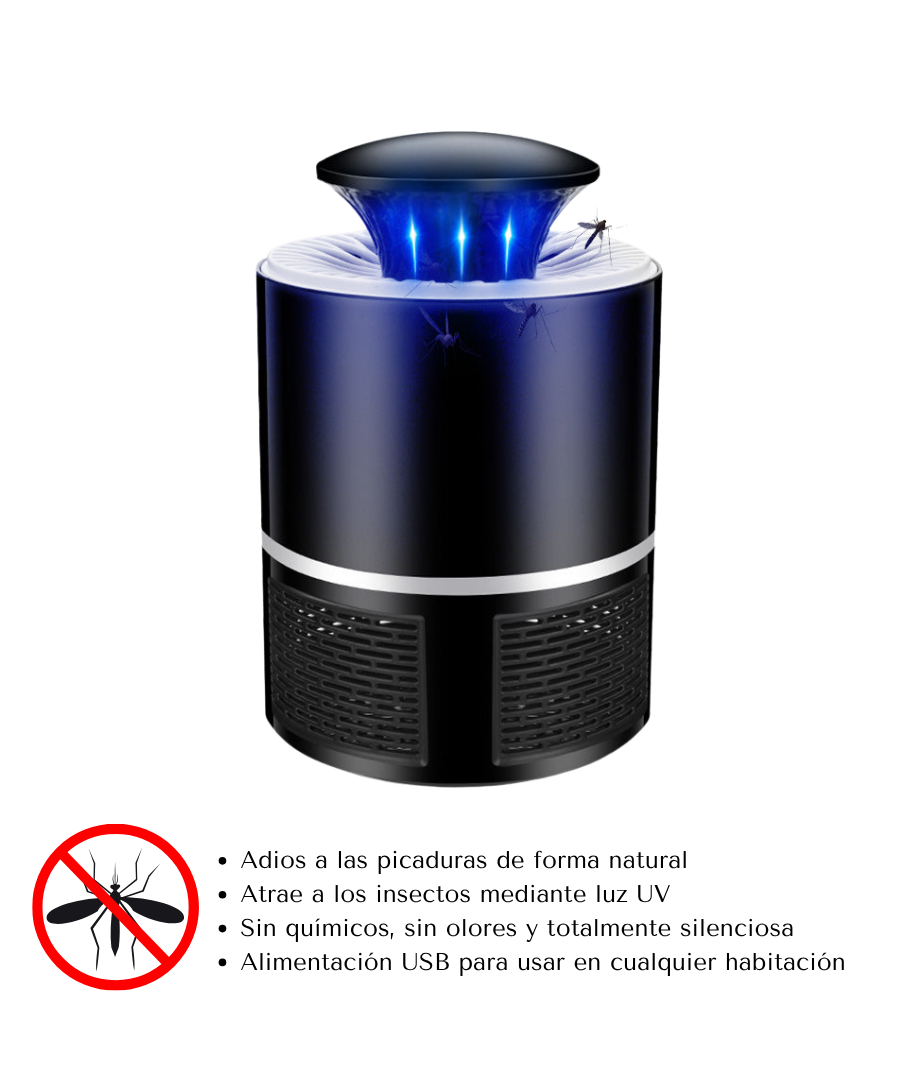 Lámpara antimosquitos por succión