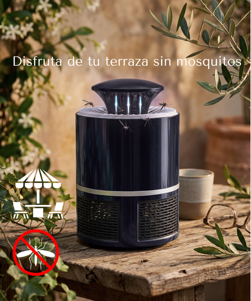 Lámpara antimosquitos por succión